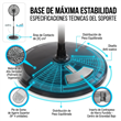 Ventilador Liliana VPC20B De Pie 20" 90W 3 Velocidades